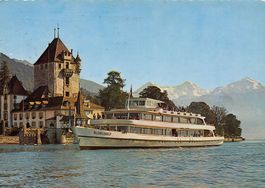 Thunersee, MS BLÜMLISALP bei Oberhofen, Stempel, gel. 1973