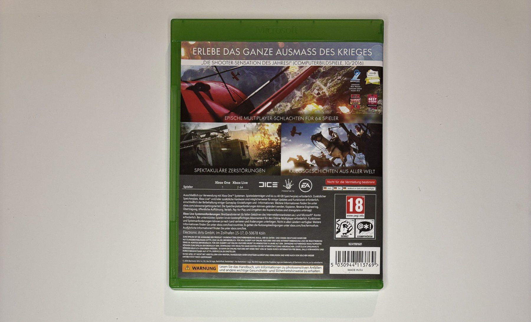 Giochi: XBOX One - Battlefield 1 – Usato da Allschwil venduto da Bullach 2