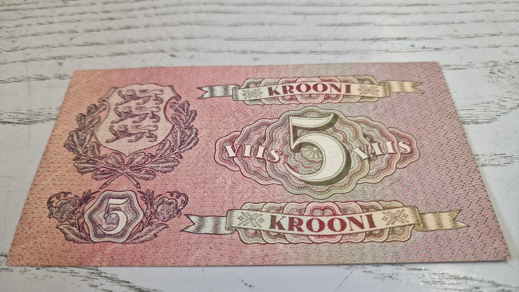 Banconote: Eesti Pank 5 Krooni 1929 Banknote used condition – Usato da Herisau venduto da Antiques.AR 1