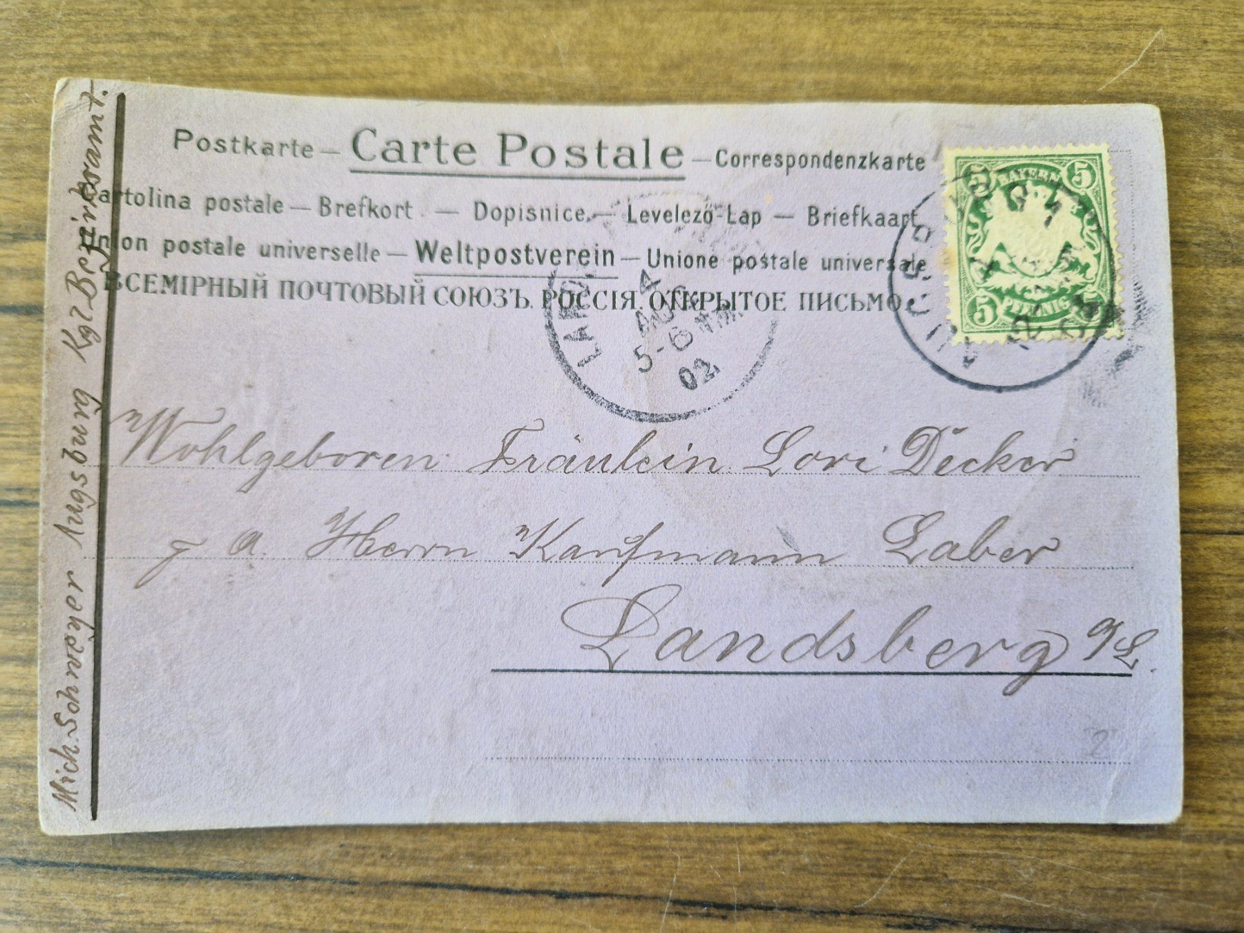 Cartoline postali: antike Ansichtskarte Dame Hut – Usato da Mörschwil venduto da antiksalon21 1