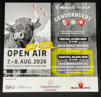 2 Tickets Genderbüäbu Open Air für Samstag, 08.08.2026