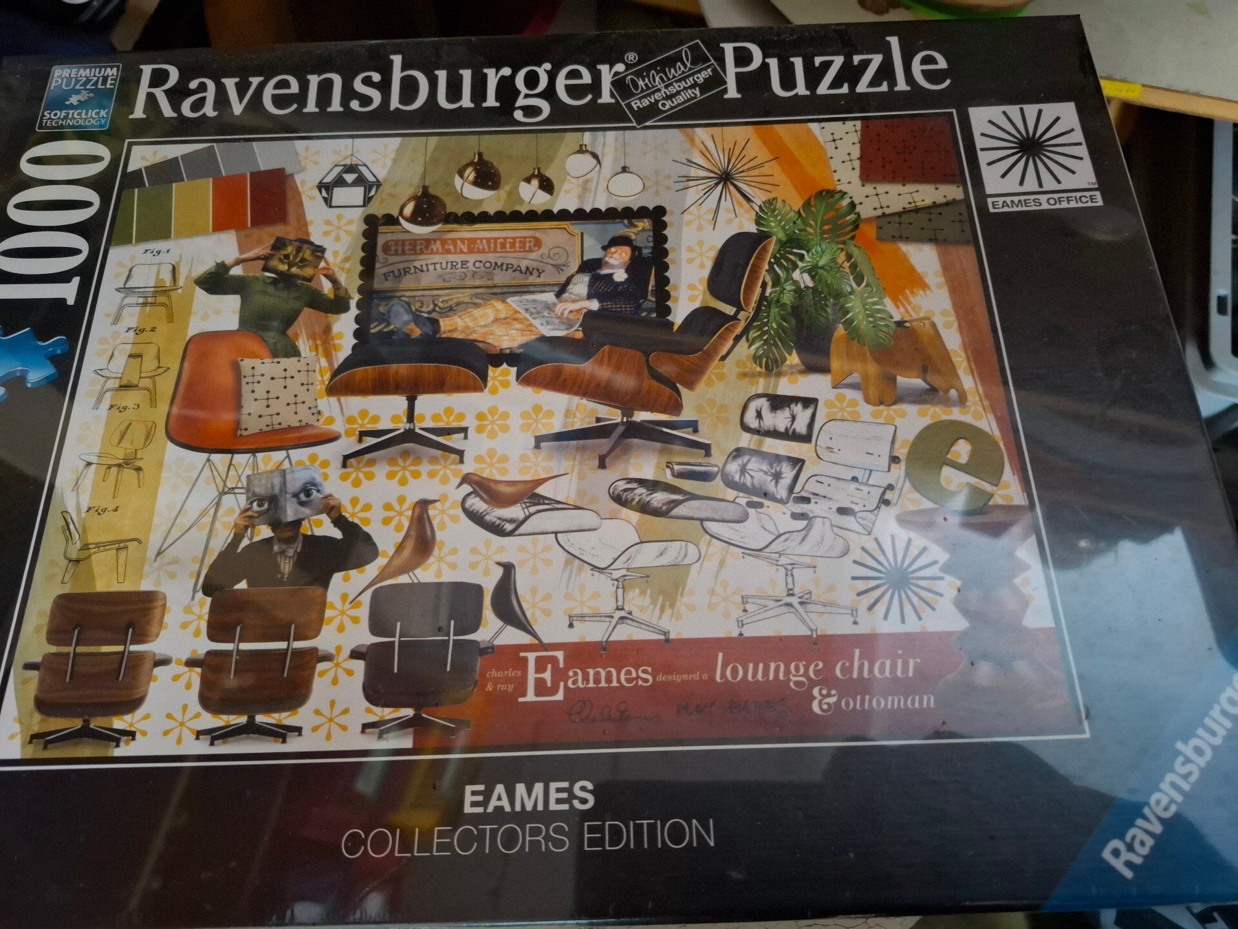 Ravensburger Puzzle: Ravensburger Puzzle - Eames Lounge Chair - 1000 Teile – Nuovo e nell'imballaggio originale da Schönholzerswilen venduto da clyde123
