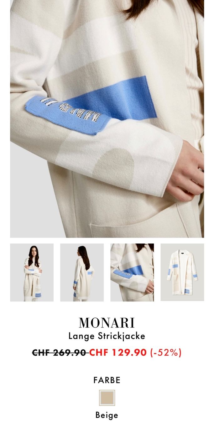 Monari Giacche: MONARI Lange Strickjacke G.36 – Usato da Oberwil BL venduto da DANA_FOX 6