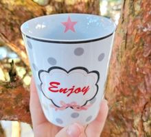 Teetasse / Tasse Enjoy Vintage/Stern/Polka Dots/Mäscheli