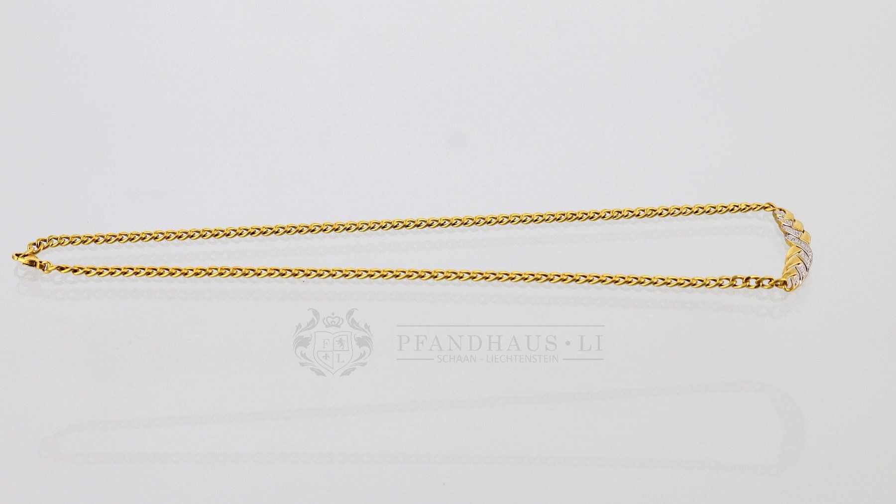 PANZERKETTE COLLIER IN 18 K GOLD MIT BRILLANTEN 0.57 CT | Kaufen auf ...