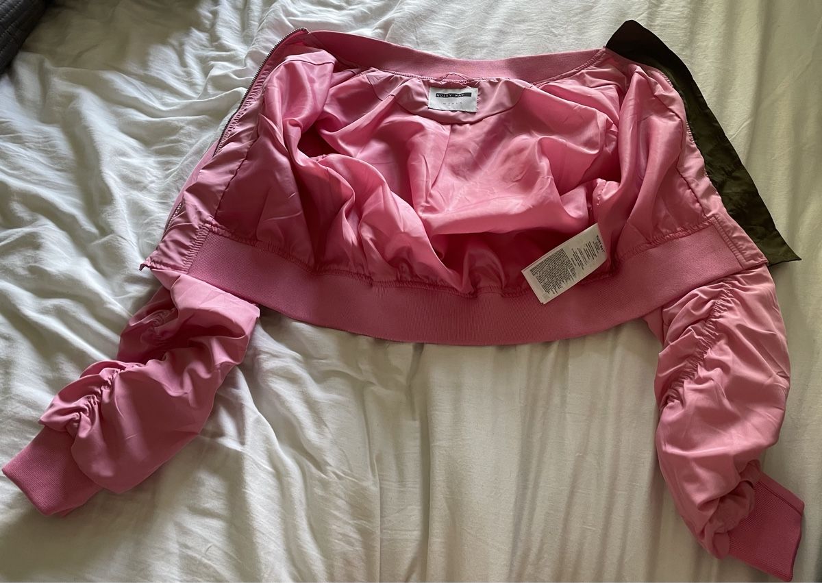 Giacche: Pink cropped nylon bomber jacket SMALL – Nuovo (secondo la descrizione) da Embrach venduto da lau_2gtp 1