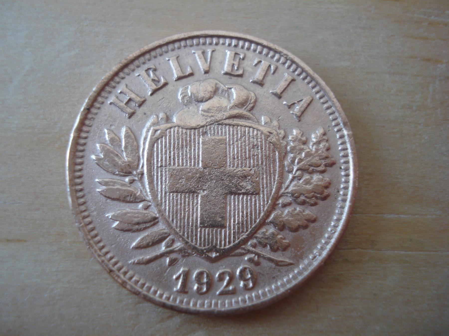 Tutti le monete: (B3) 2 rappen 1929  VZ – Usato da Erlach venduto da Net-Coins