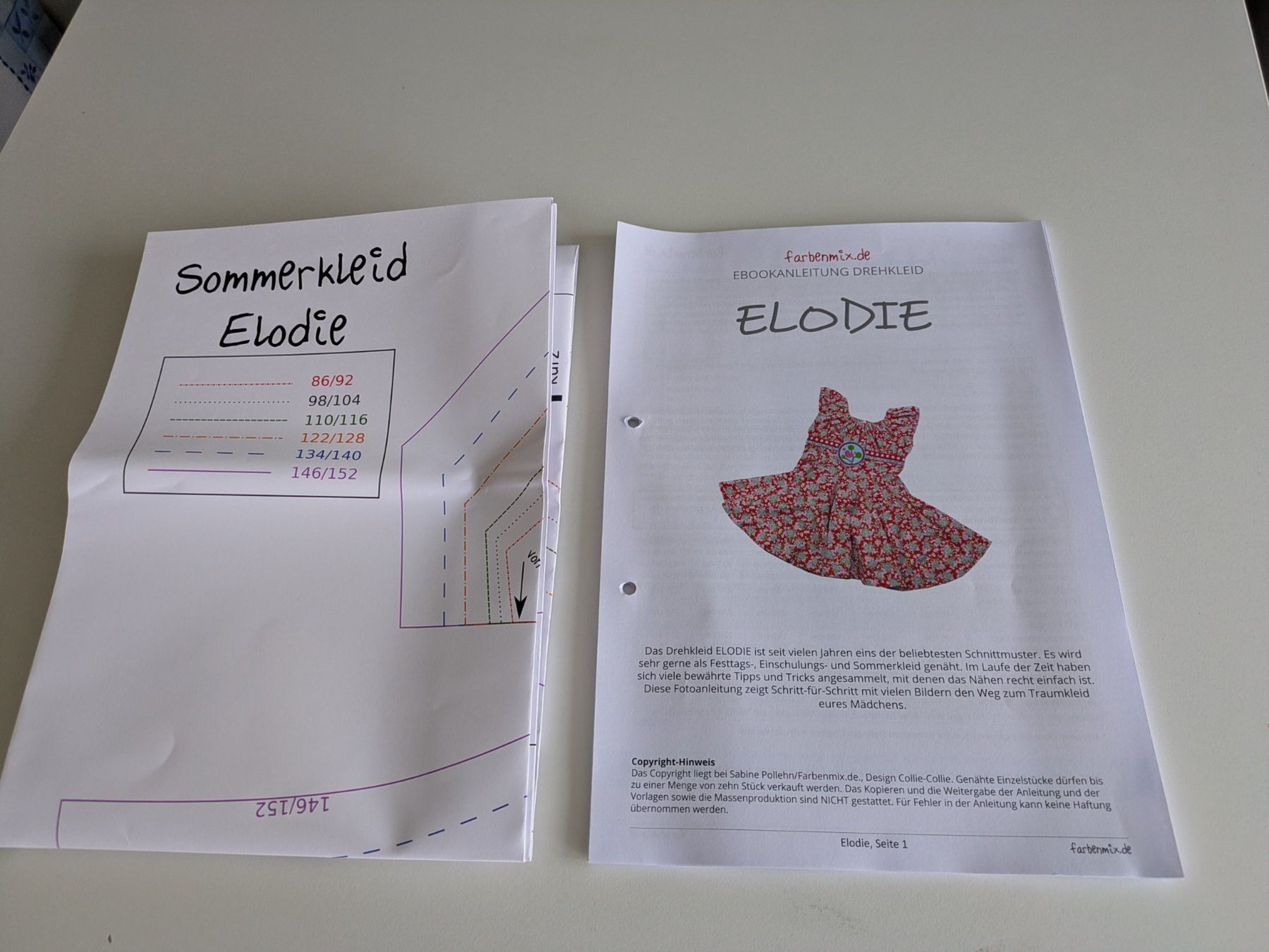 Cartamodelli: Schnittmuster: Sommerkleid – Usato da Bern venduto da Puzzling_Mom