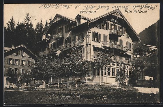 Ansichtskarten: AK Wengen, Hotel Waldrand – Gebraucht aus Berlin von bartko-reher