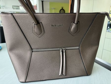 Handtasche, Shopper, bronzefarben, neuwertig