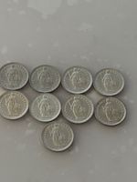 9 x 1/2 Franken 1963 - 1967  Silber  Stgl