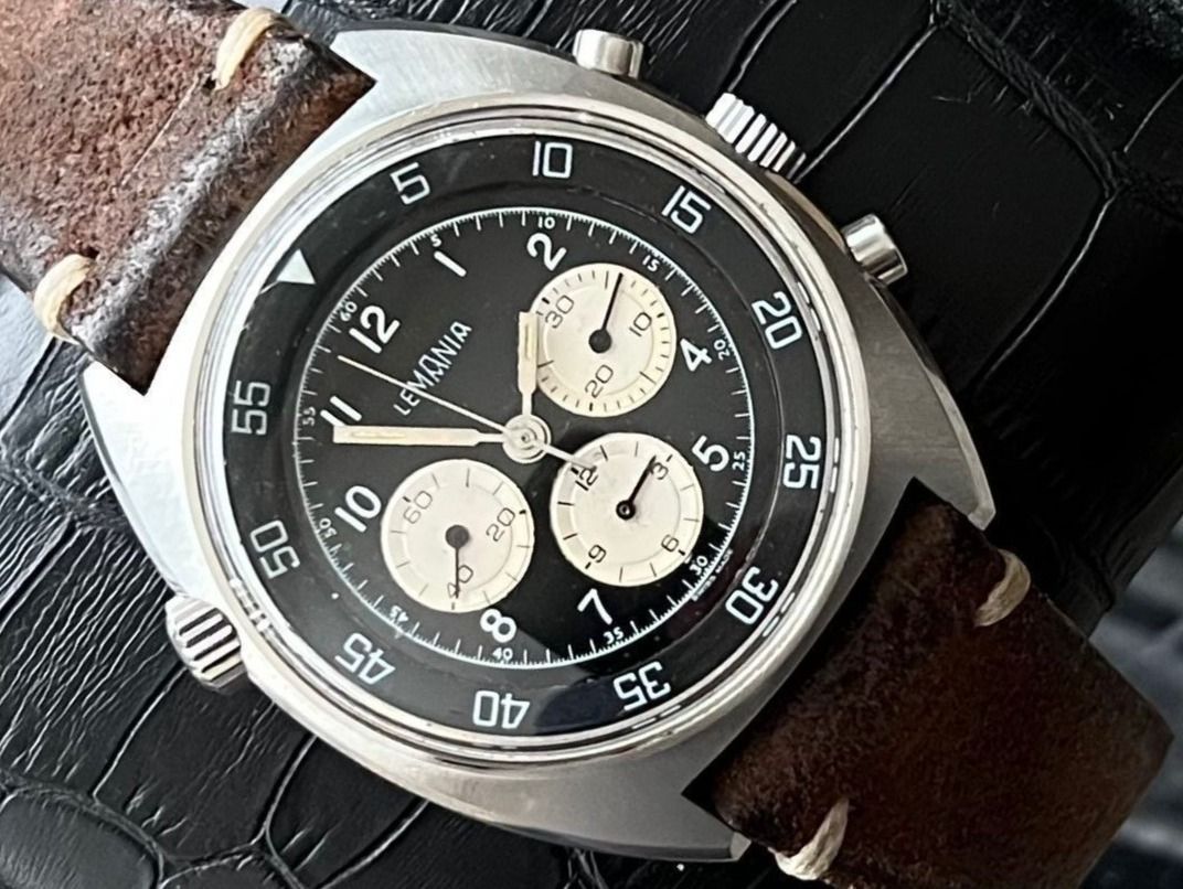 Lemania Orologi: Rare Vintage Lemania Panda Chronograph – Usato da Morges venduto da 24time