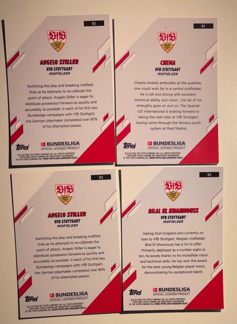 Topps Carte collezionabili: VFB Stuttgart Topps Chrome Bundesliga – Nuovo (secondo la descrizione) da Meilen venduto da rr0 1