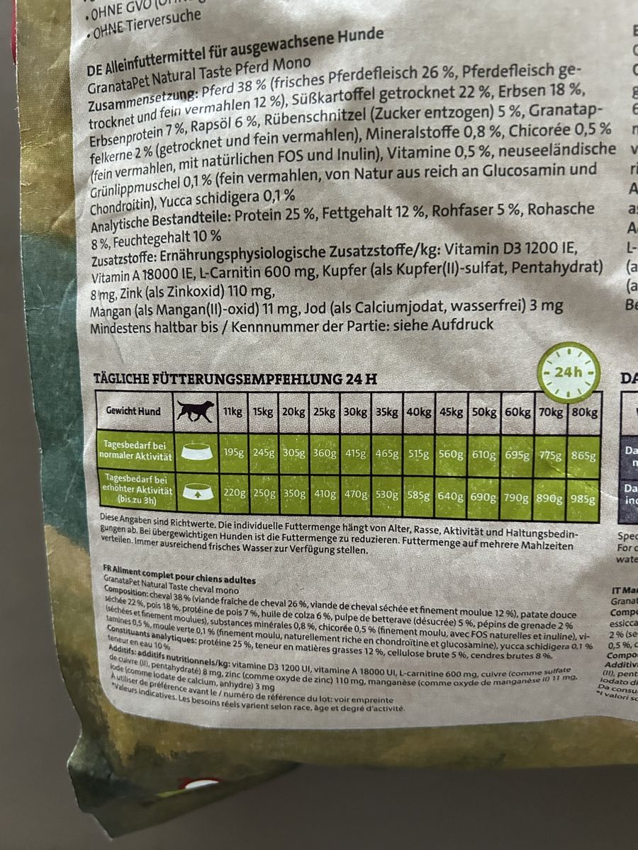 Mangimi: Hunde Futter Monoprotein- Pferd – Nuovo e nell'imballaggio originale da Liebefeld venduto da urbanier 1