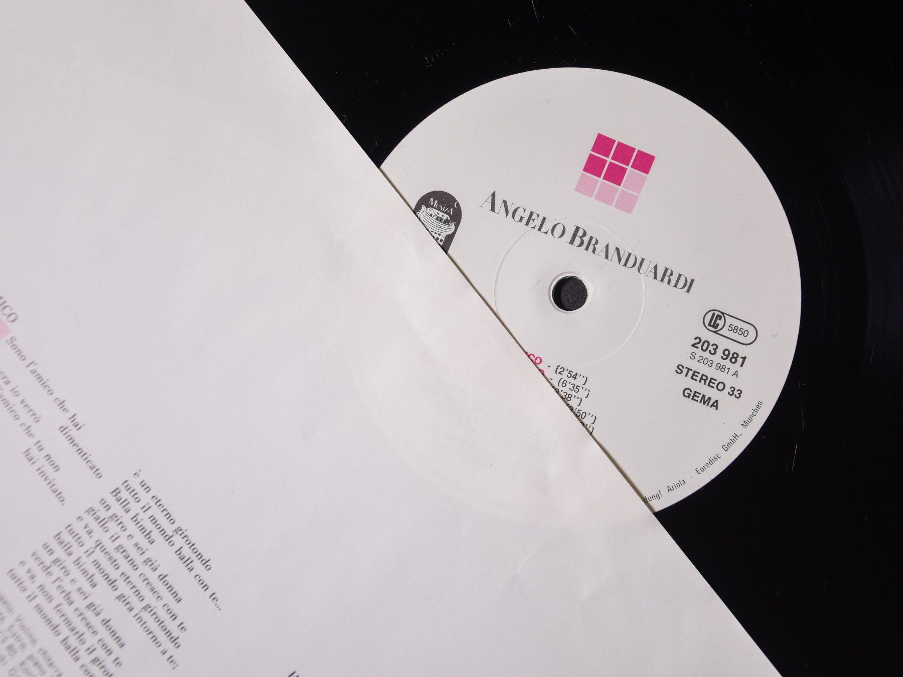 Dischi in vinile: Angelo Branduardi - Angelo Branduardi – Usato da Belmont-sur-Yverdon venduto da ag97 2
