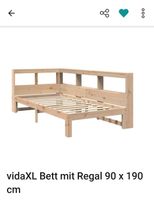 VidaXL Massivholzbett mit Regal, 90x190cm, Kiefer
