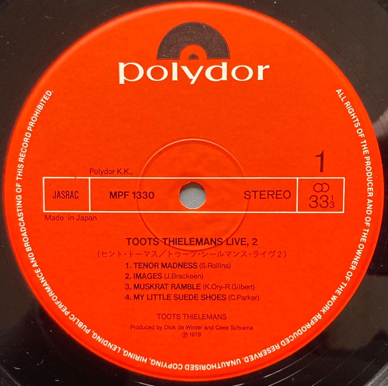 Schallplatten: TOOTS THIELEMANS - LIVE 2 – Gebraucht aus Poliez-Pittet von Newtown-Records 3