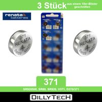 Renata 371 SR920SW Knopfzellenbatterie - 3 Stk.