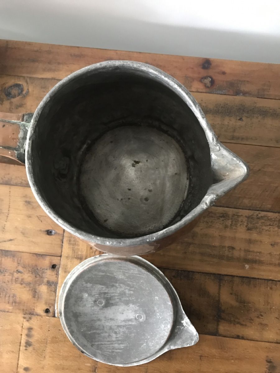 Caraffe: Alter Kupfer Krug mit Deckel – Usato da Rapperswil SG venduto da cosiba01 5