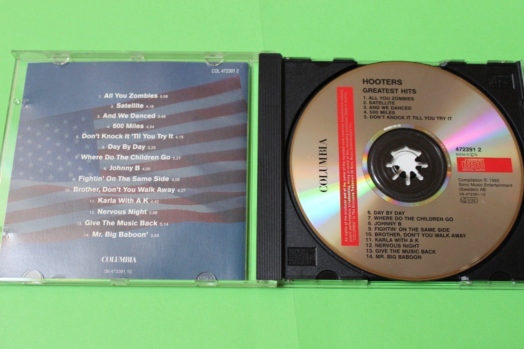 CD: HOOTERS - GREATEST HITS CD 1992 – Usato da Tübach venduto da JamesStone 3