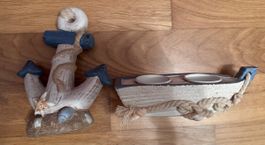 Deko Anker und Boot Kerzenhalter maritim