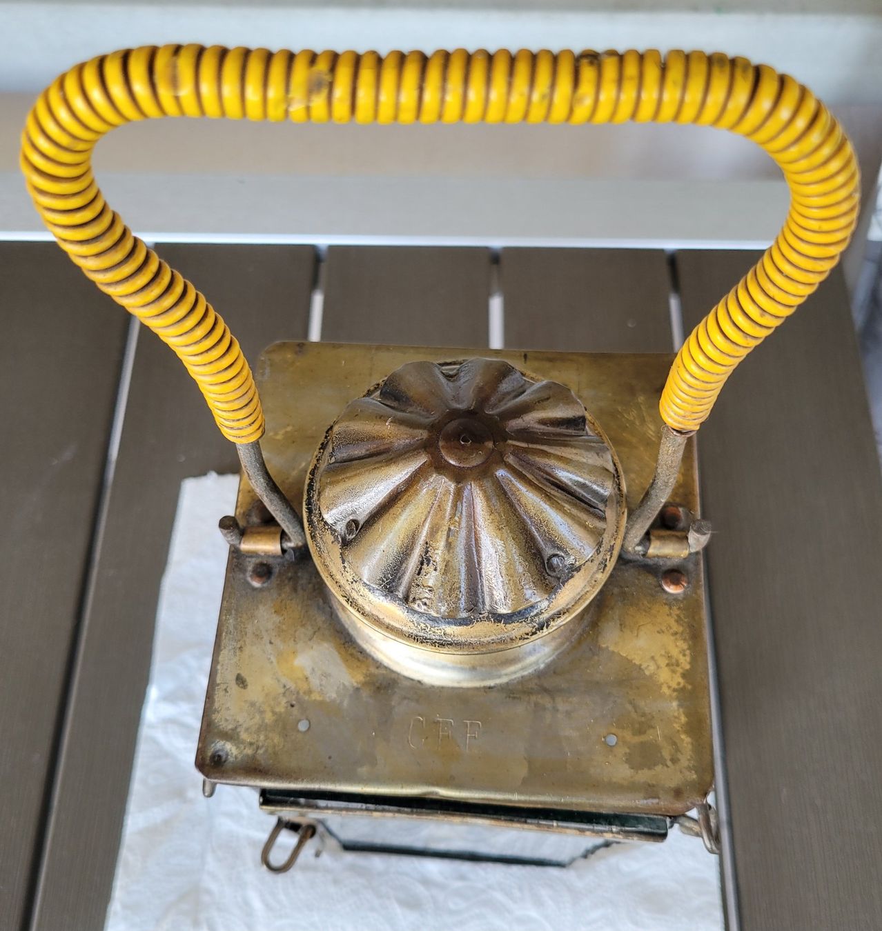 SBB/CFF/FFS Lampade: Antike SBB/CFF Messing-Laterne Karbid – Usato da Dörflingen venduto da tucson16 8