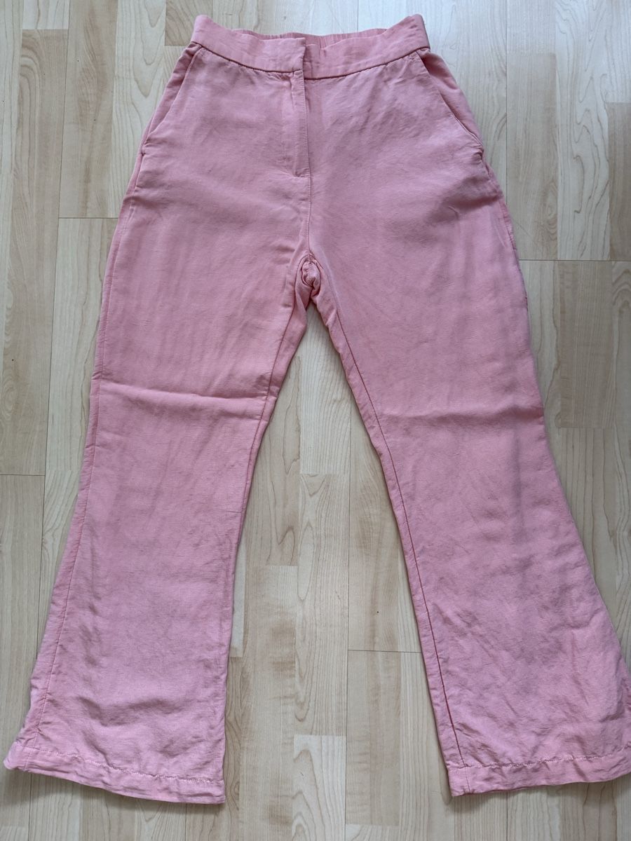 H&M Pantaloni: H&M Leinenhose lachsfarbe Gr. 34  – Usato da Horw venduto da ast_b5c6