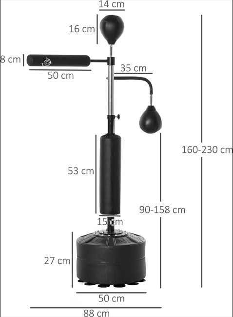 Sacchi da boxe: Homcom 3 in 1 Boxstand mit 2 Speedbällen – Nuovo (secondo la descrizione) da Adliswil venduto da ninotschka7 9