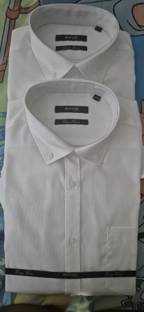 Chemises blanches Burton homme taille L lot de 2 neuves