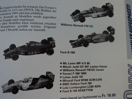 Prospekt Modell News 1/43 Jahr 1990 Italieri Fujimi Ferrari