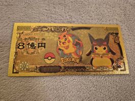 Banknote Pokemon Lucario Kostüm Pikachu gold foil plated
