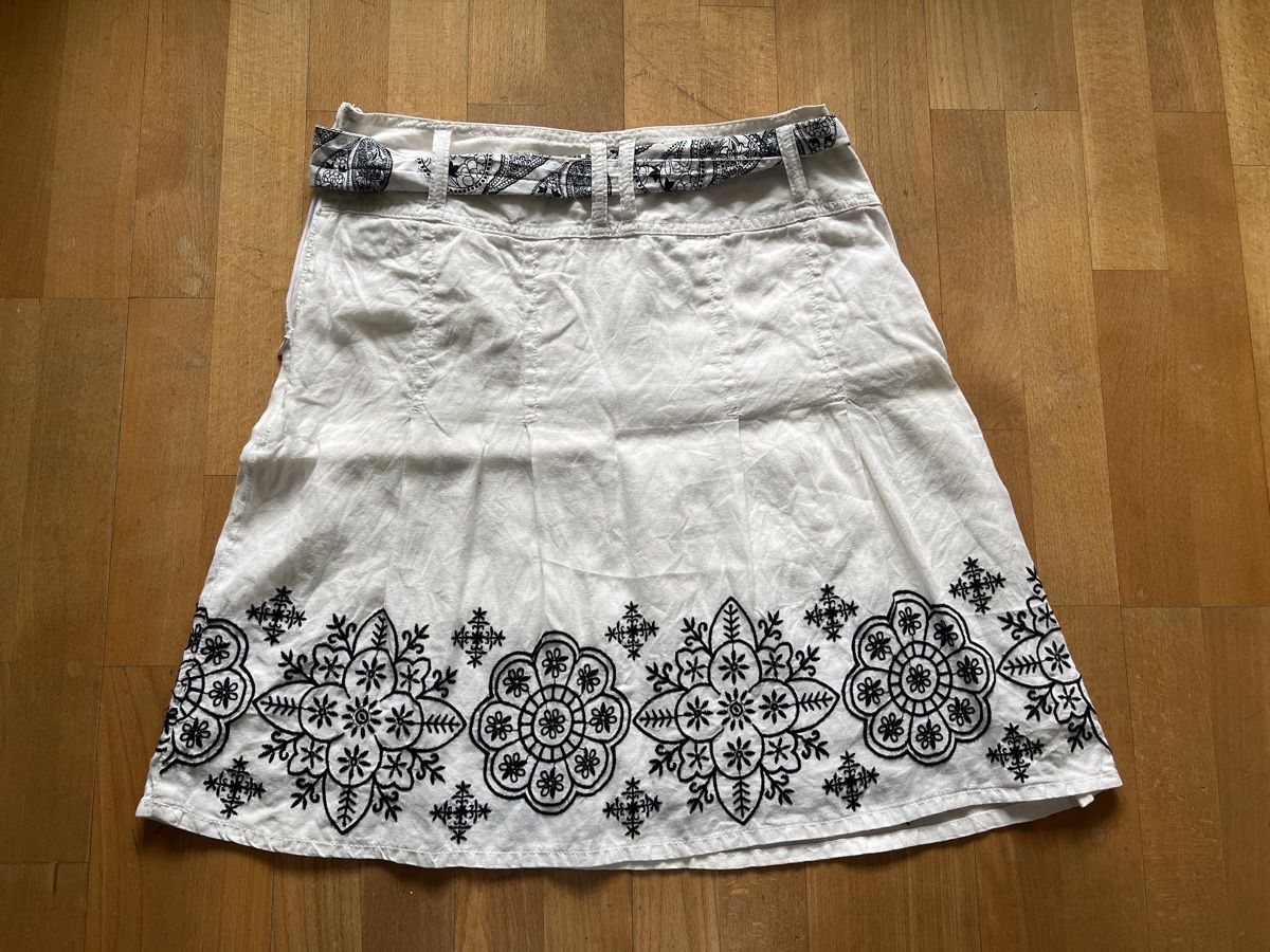 Esprit Röcke: Esprit Rock knielang, Gr. 36, Leinen Baumwolle, – Gebraucht aus Münsingen von est_s6vf 1