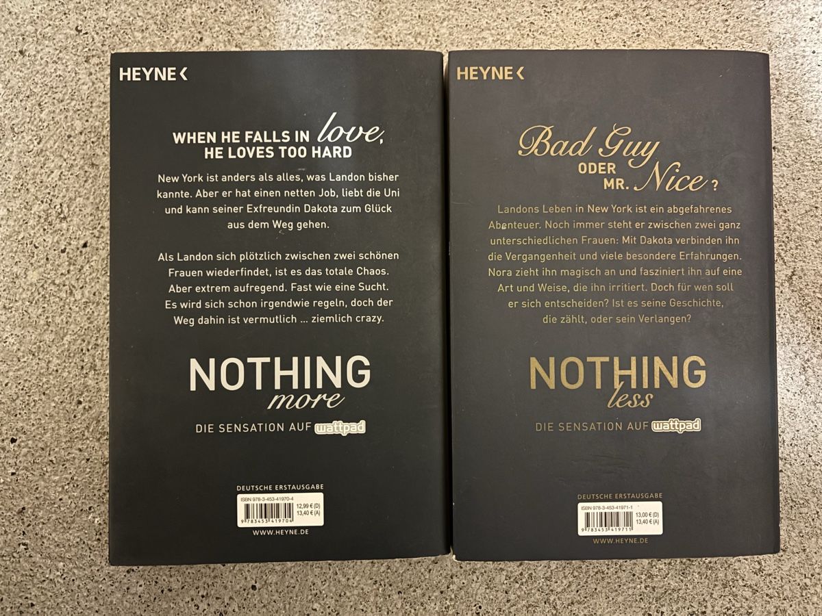 Libri: Anna Todd Bücher Nothing More und Nothing Less 2er Set – Usato da Hinwil venduto da liviipivii 2