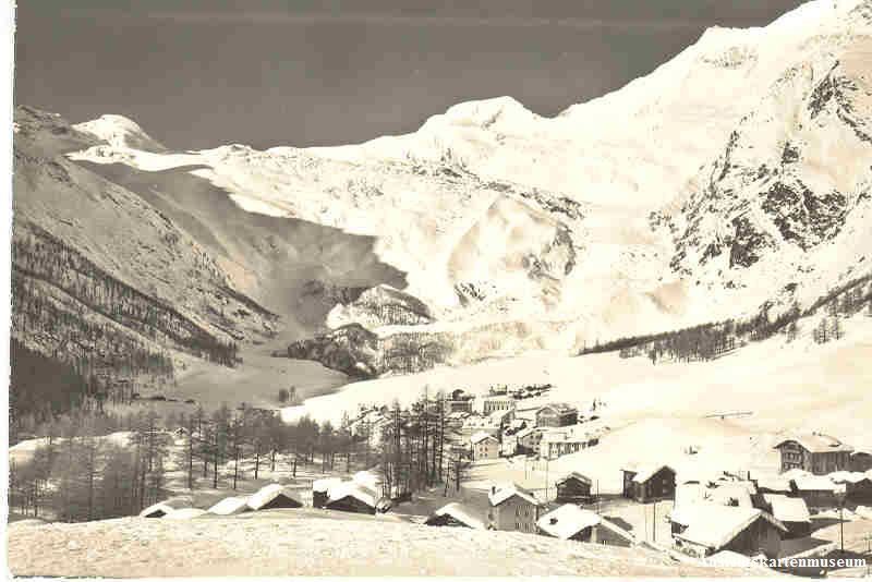 Cartoline postali: Saas Fee - Winter + ca. 1945 – Usato da Emmenbrücke venduto da teestube