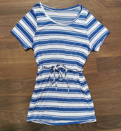 Sommerkleid maritim blau-weiss Gr. S