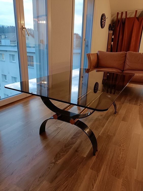 Tavoli: Couchtisch aus Glas und Metall – Usato da Ennetbühl venduto da Van_Schoch 7