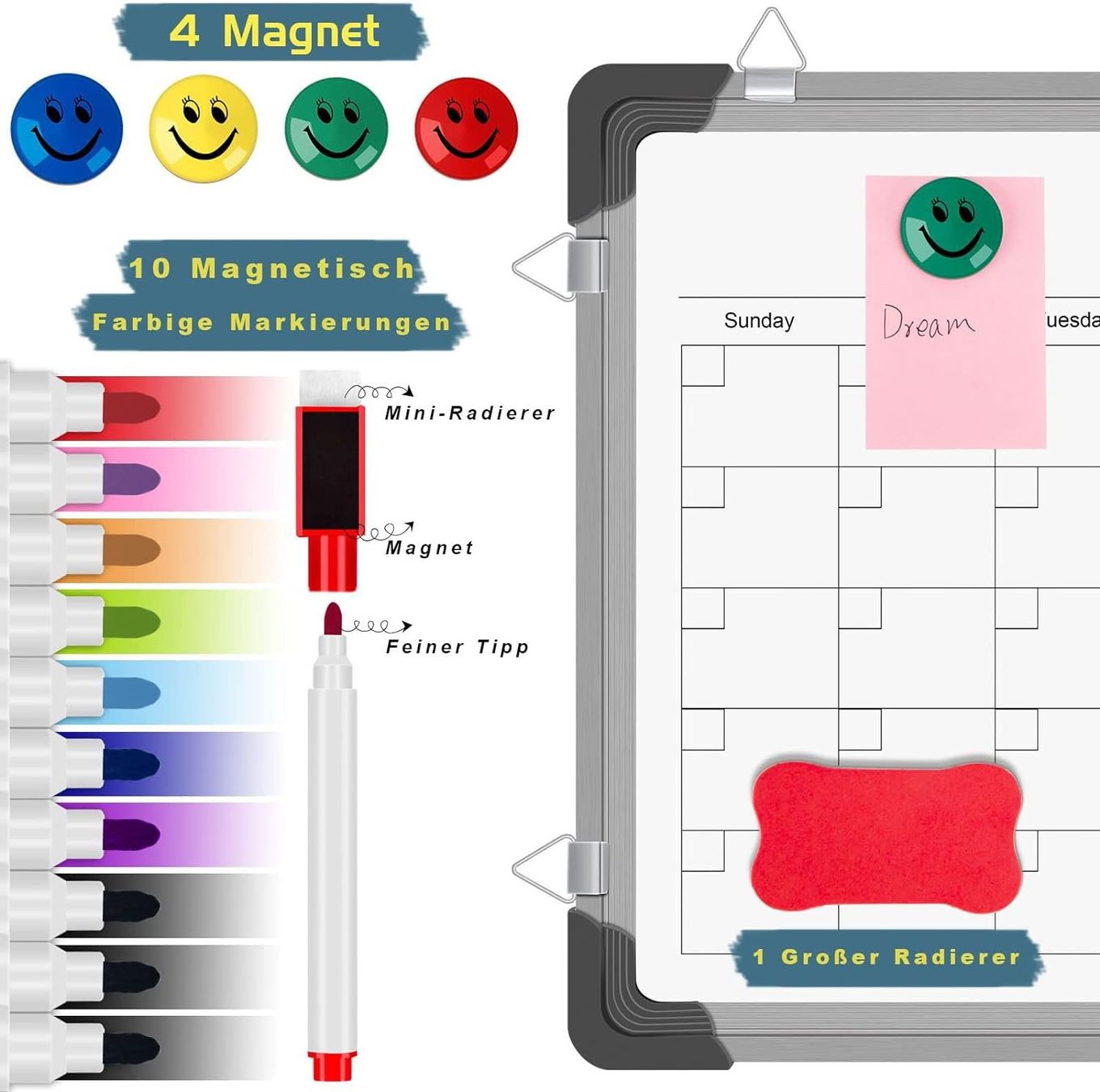 Lavagne: Whiteboard Magnetisch 40 x 30cm – Nuovo e nell'imballaggio originale da Nuglar venduto da SaleRitter 1