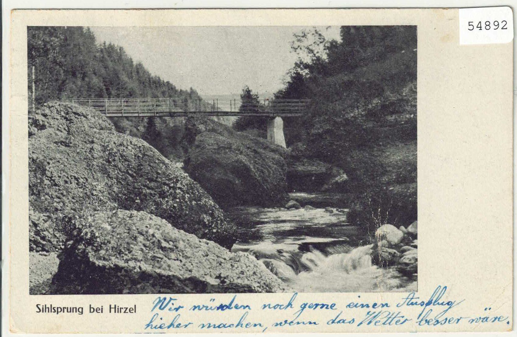 Cartoline postali: Sihlsprung bei Hirzel – Usato da Ettingen venduto da Kartenplanet