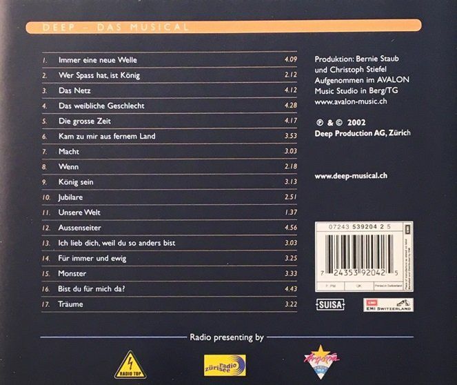 CD: Deep - Das Musical – Usato da Grüningen venduto da azulverde 1