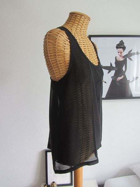 Top: Chiffon Top schwarz transparent - S – Usato da Zürich venduto da Diazaio 2