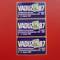 1987: Violette Vignette "VADUZ 87" Fürstentum Liechtenstein