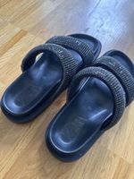 Zara Pantoletten, Schwarz, Gr. 39 - Sommerlich & bequem!
