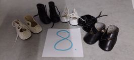 5Paar Puppenschuhe  evt H.Ott kleine Sasha