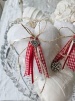 Herz Muttertag Hochzeit Liebe Leinen Stoffherz Landhaus