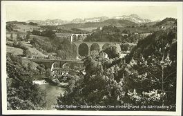 ST. GALLEN-SITTERBRÜCKEN Im Hintergrund die Säntiskette