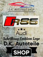 Audi RS5 Emblem Schriftzug Logo us Metall Rot/Schwarz Matt