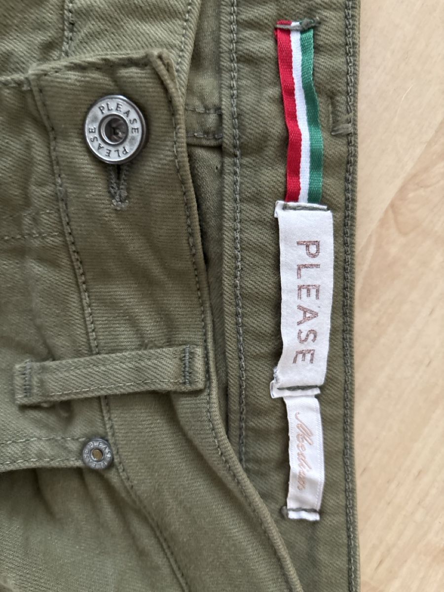 Please Jeans Pantaloni: Please Khaki Hose im Culottes Stil! – Usato da langenthal venduto da rundholz7 3