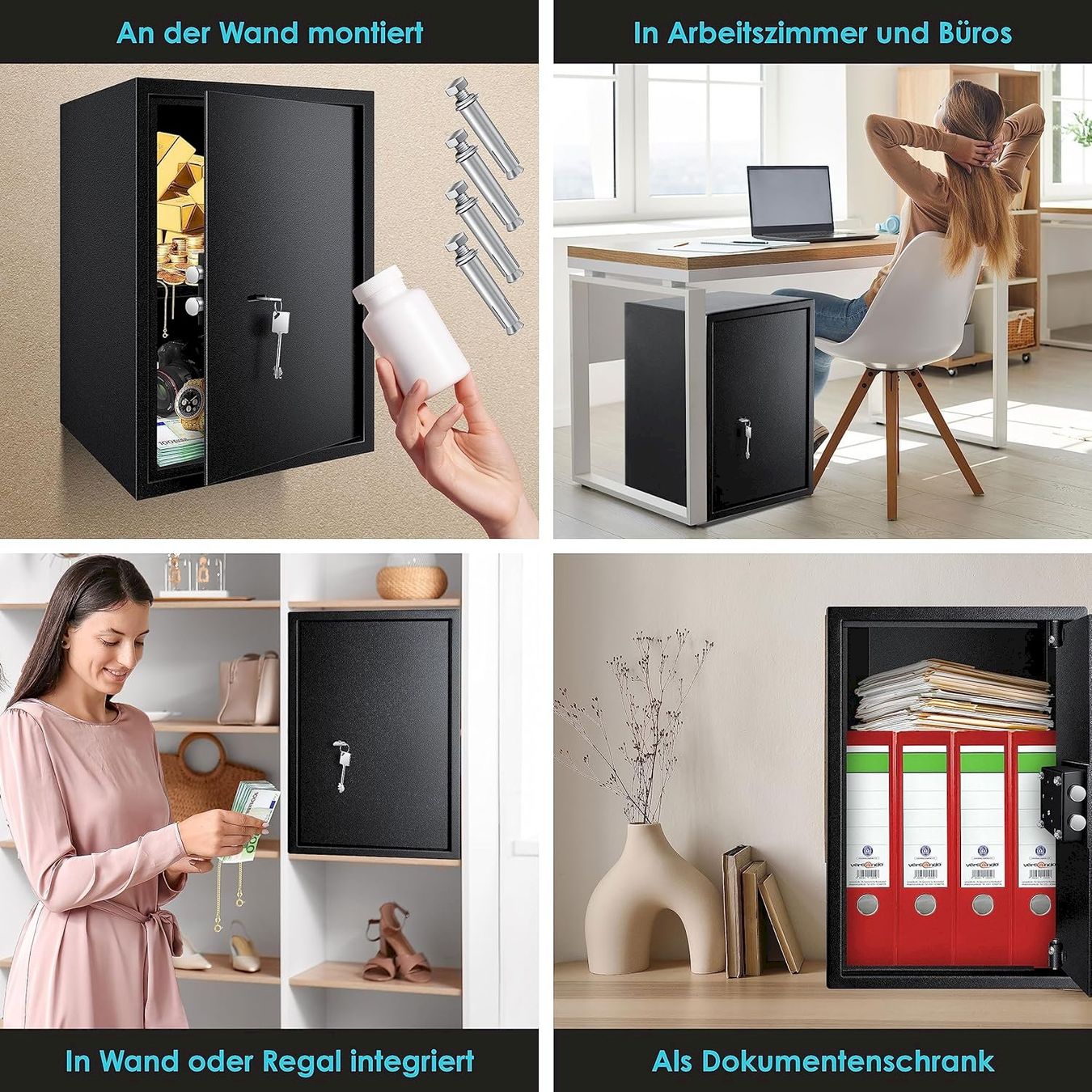 Casseforti: KESSER Möbeltresor 35x50x31cm Schwarz – Nuovo e nell'imballaggio originale da Bottighofen venduto da zaap 7