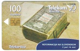Telefonkarte Slowenien Chip-663 Bibel Dalmatin 1547 - 1589