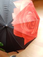 toller Schirm Regenschirm Automatik 'Rosen + Blätter' NEU